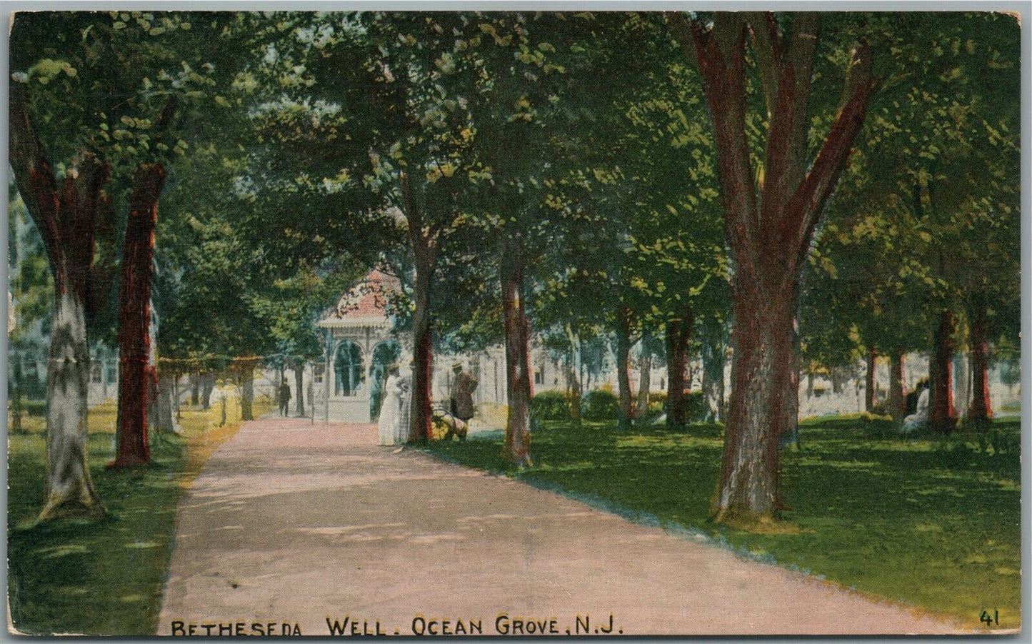 OCEAN GROVE NJ BETHESEDA WELL ANTIQUE POSTCARD