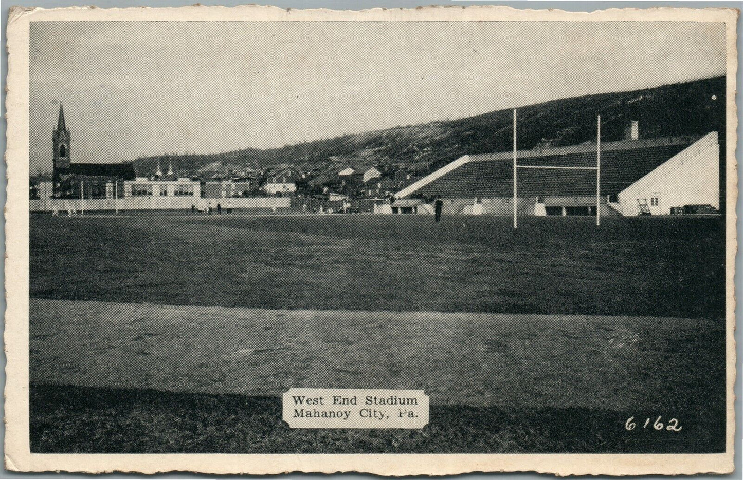 MAHANOY CITY PA WEST END STADIUM VINTAGE POSTCARD