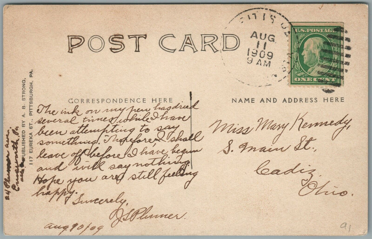 BEN AVON PA CROSS ROADS ANTIQUE REAL PHOTO POSTCARD RPPC