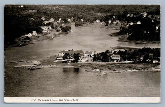 CAPE PORPOISE ME LANGSFORD HOUSE ANTIQUE REAL PHOTO POSTCARD RPPC