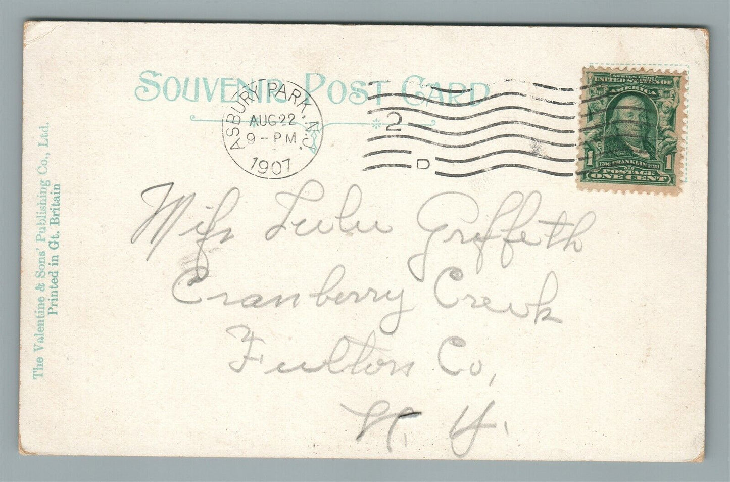 ASBURY PARK NJ SOLDIERS MONUMENT ANTIQUE POSTCARD
