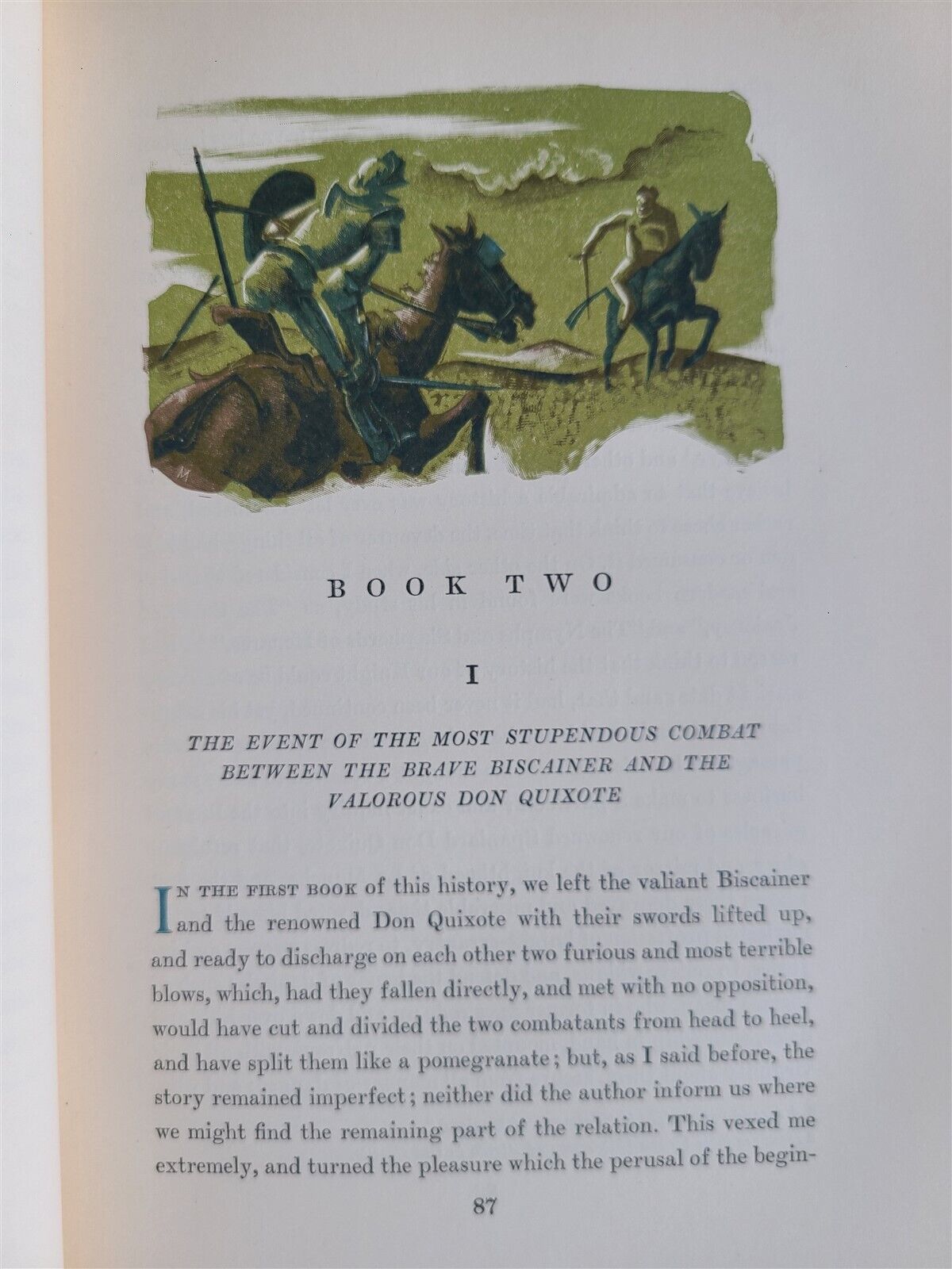 1941 FIRST PART of LIFE of DON QUIXOTE DE LA MANCHA illustrated VINTAGE