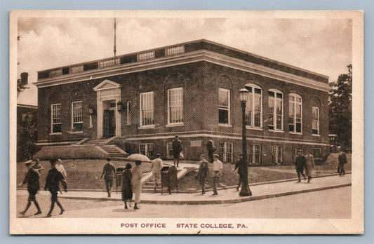 STATE COLLEGE POST OFFICE VINTAGE POSTCARD