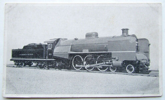 1934 VINTAGE POSTCARD DELAWARE & HUDSON RAILROAD LOCOMOTIVE 653 railway train