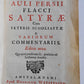 1684 JUVENALIS & PERSIUS SATIRAE antique VELLUM BINDING