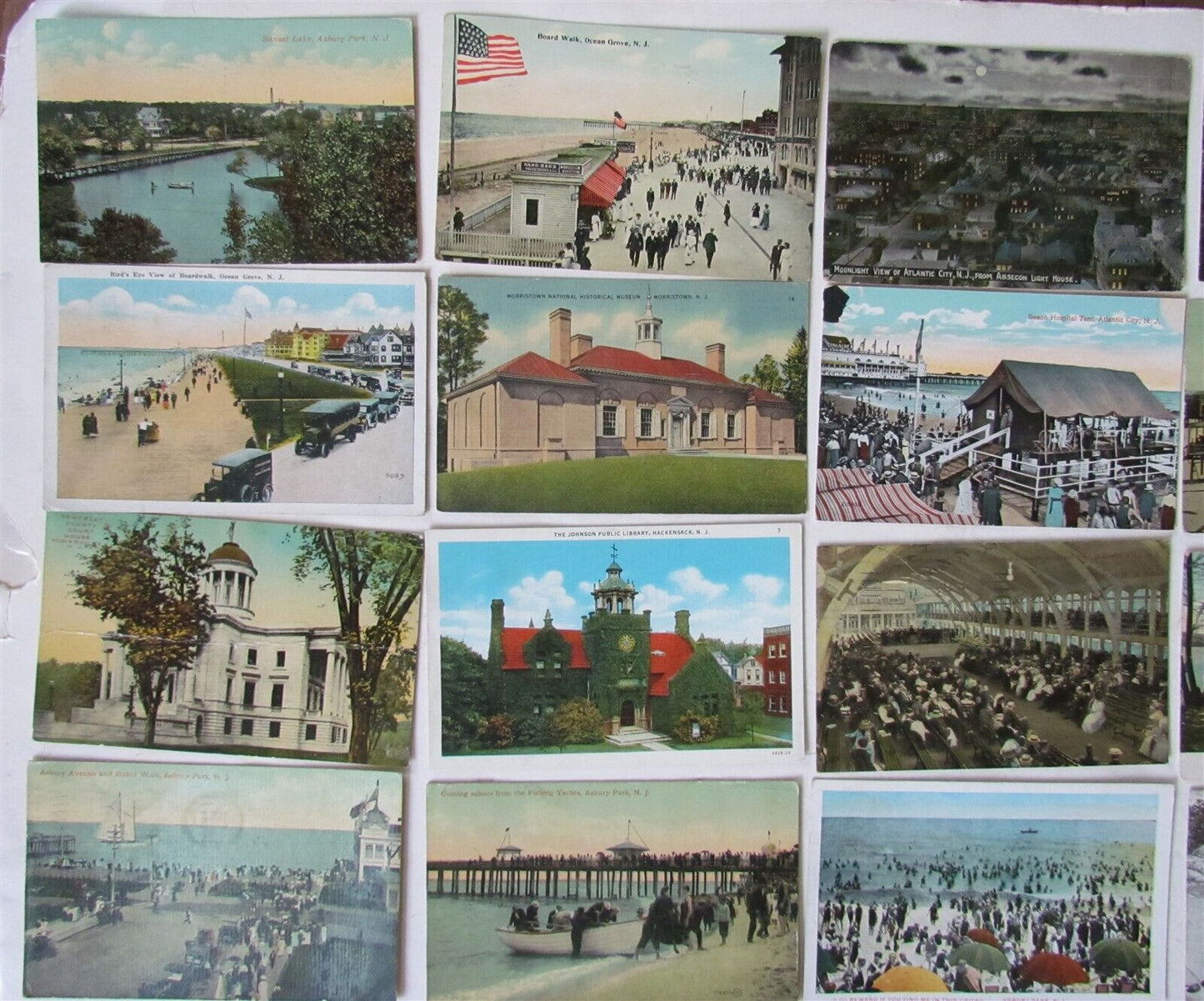 NEW JERSEY lot of 38 NY ANTIQUE POSTCARDS