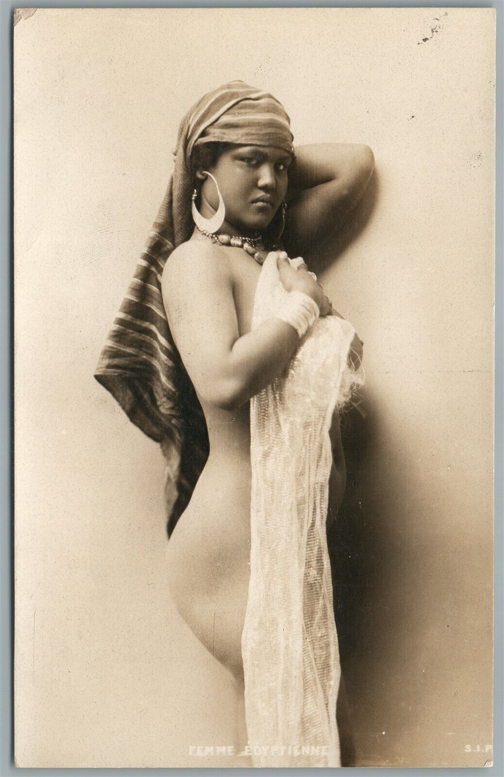 EGYPT BEAUTY MODEL VINTAGE REAL PHOTO POSTCARD RPPC