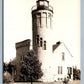 MACKINAW MI LIGHTHOUSE SCENE VINTAGE REAL PHOTO POSTCARD RPPC