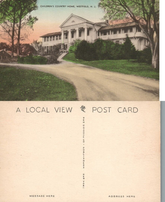 WESTFIELD N.J. HANDICAPPED CHILDREN'S COUNTRY HOME VINTAGE POSTCARD