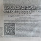 1586 RENAISSANCE EDITION OF GALEN antique FOLIO 16th century FAMOUS MEDICAL WORK