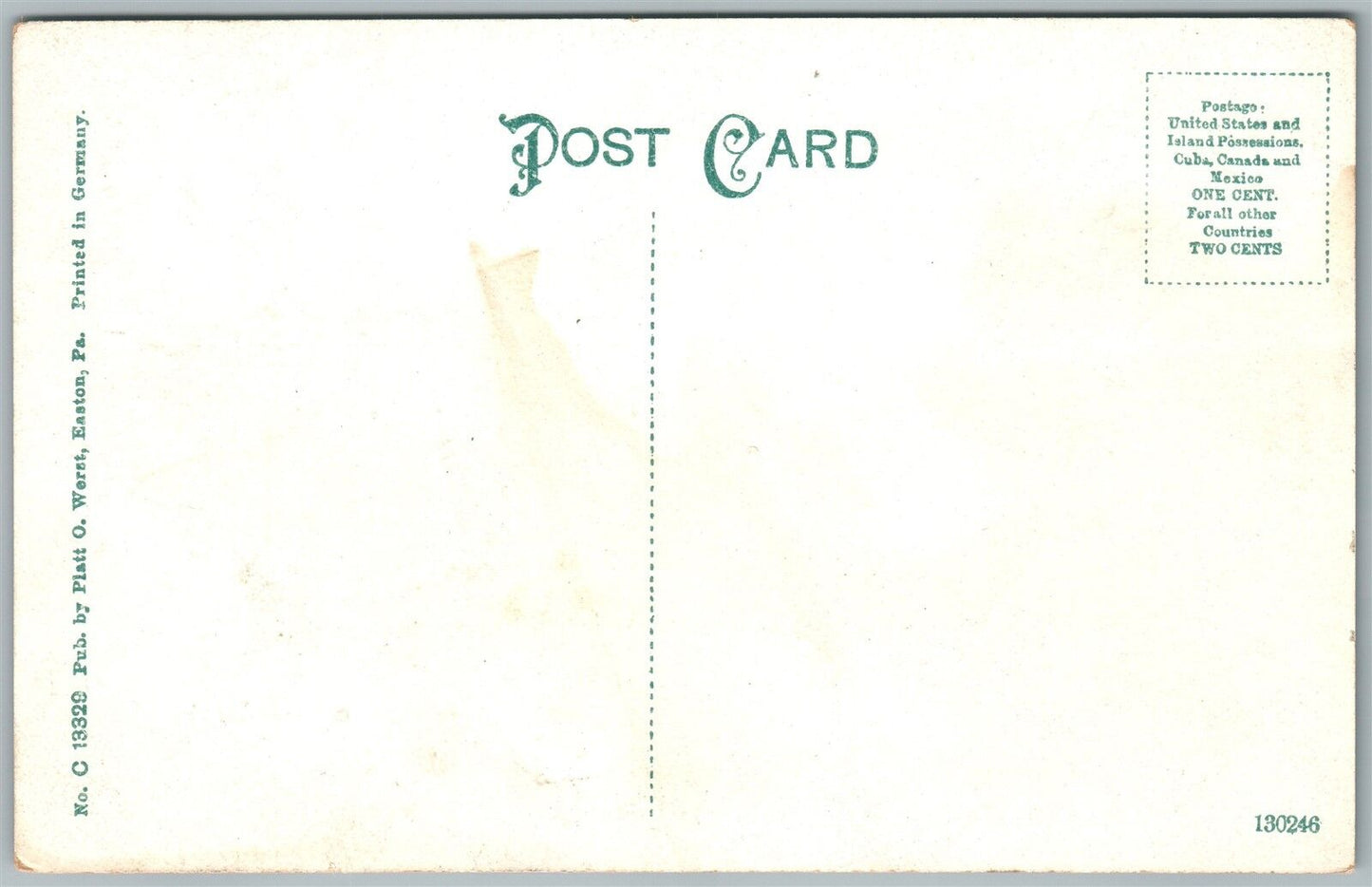 PHILLIPSBURG NJ MAIN & MARKET STREET ANTIQUE POSTCARD