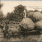 EXAGGERATED PUMPKINS in MISSOURI ANTIQUE REAL PHOTO POSTCARD RPPC