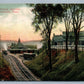 GREENFIELD MA RAILROAD JUNCTION ANTIQUE POSTCARD RAILWAY DEPOT STATION
