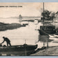 NORWALK CT AFTER FISHING TRIP VINTAGE POSTCARD