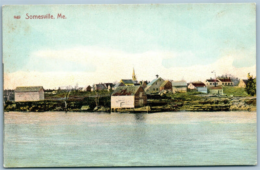 SOMERVILLE ME 1908 ANTIQUE POSTCARD