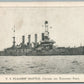 MILITARY SHIP US FLAGSHIP SEATTLE ANTIQUE POSTCARD