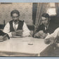 MEN PLAYING CARDS ANTIQUE REAL PHOTO POSTCARD RPPC