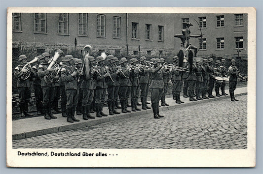 GERMAN WWII MILITARY MUSICIANS VINTAGE REAL PHOTO POSTCARD RPPC