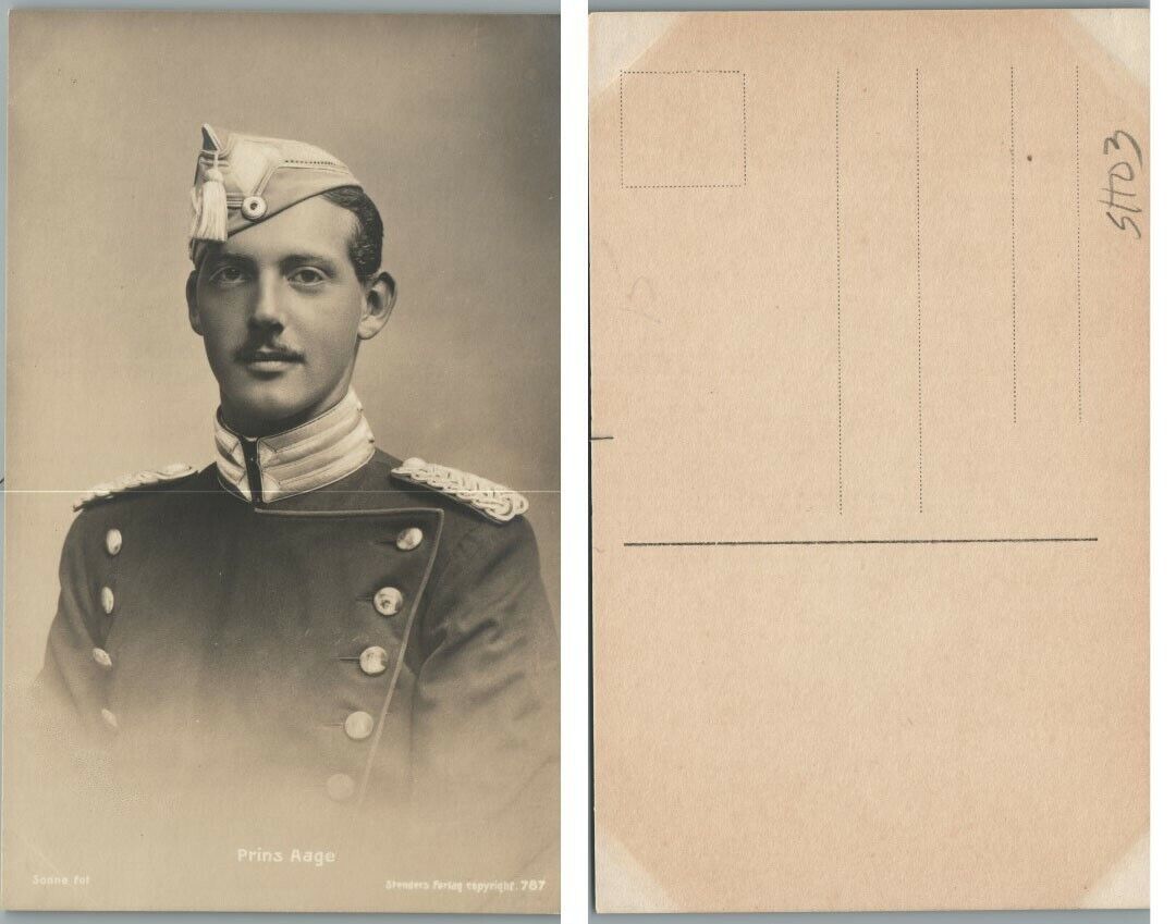 ANTIQUE RPPC REAL PHOTO POSTCARD PRINCE AAGE OF DENMARK