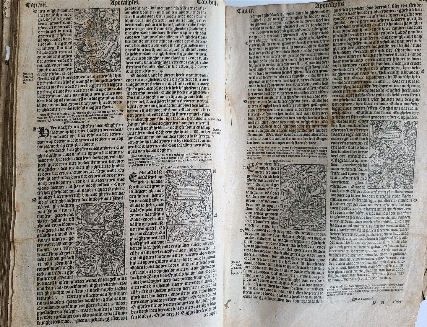 1565 BIBLE in DUTCH ILLUSTRATED 16th CENTURY antique FOLIO VELLUM BOUND rare