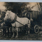 HORSE DRAWN WAGON ANTIQUE REAL PHOTO POSTCARD RPPC