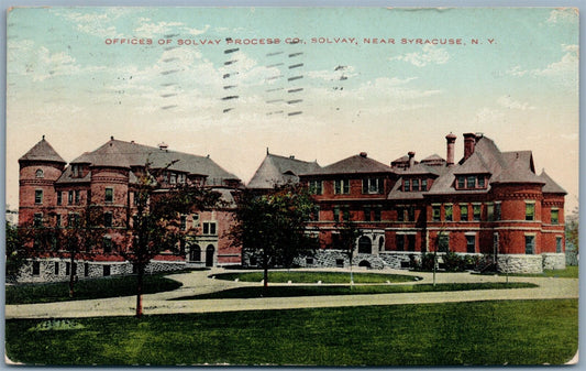 SOLVAY PROCESS CO near SYRACUSE NY 1912 ANTIQUE POSTCARD
