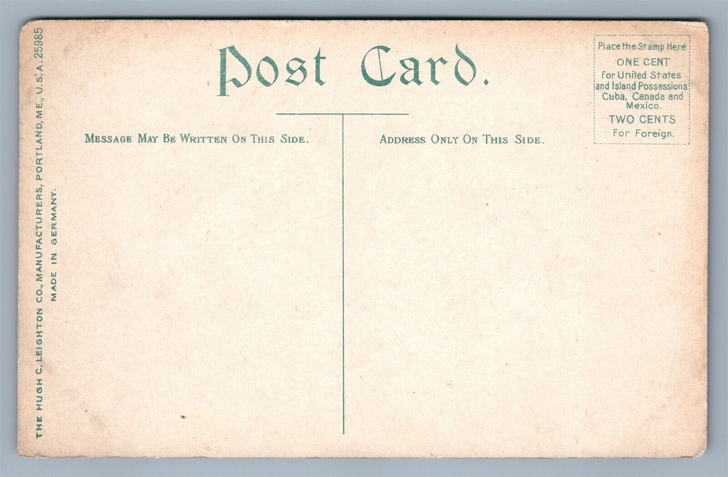 READING PA PENN SQUARE ANTIQUE POSTCARD