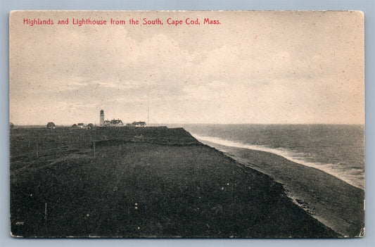 CAPE COD MA LIGHT HOUSE FROM SOUTH ANTIQUE POSTCARD