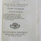 1746 Teatro Italiano o Sia scelta di tragedie antique in Italian vellum