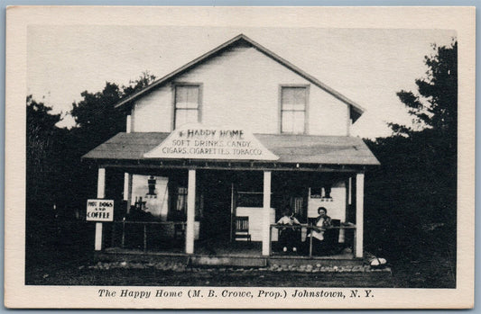 JOHNSTOWN NY HAPPY HOME STORE ANTIQUE POSTCARD