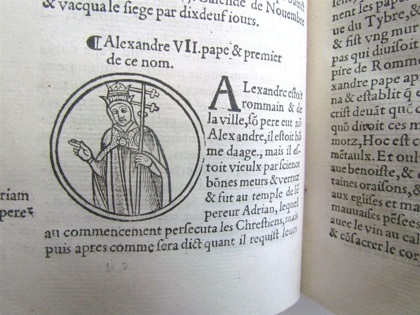 1544 ILLUSTRATED PAPAL CHRONICLE ANTIQUE Platina’s Vitae pontificum VELLUM BOUND