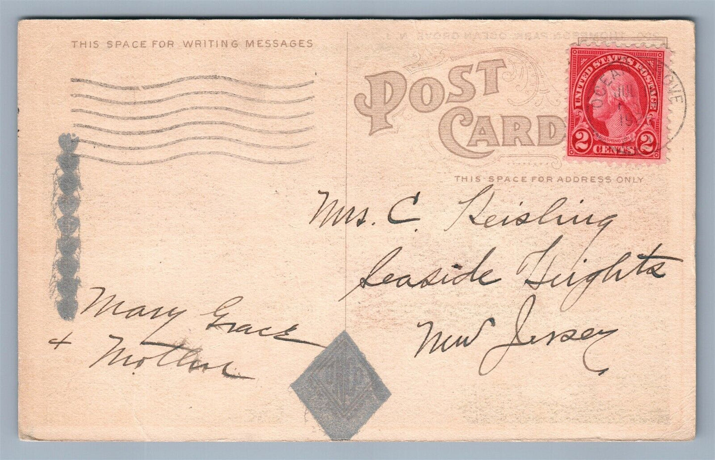 OCEAN GROVE NJ THOMPSON PARK ANTIQUE POSTCARD