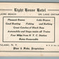 PULASKI NY SELKIRK BEACH LIGHT HOUSE & HOTEL ANTIQUE ADVERTISING POSTCARD
