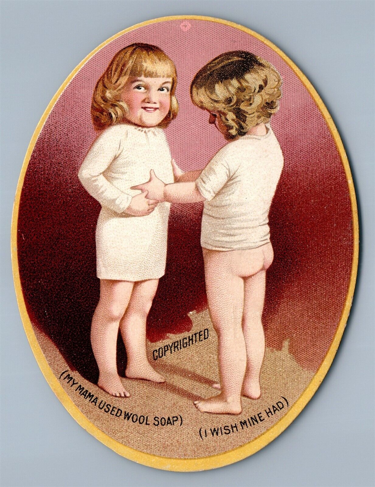 WOOL SOAP VICTORIAN TRADE CARD RAWORTH SCHODDE & CO.