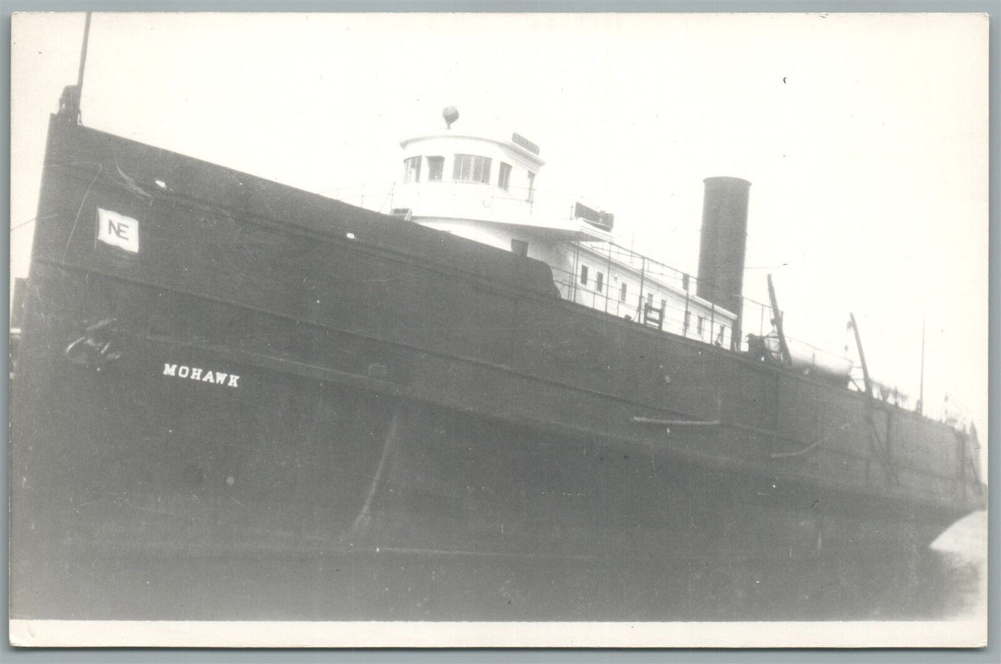 STEAMBOAT MOHAWK VINTAGE REAL PHOTO POSTCARD RPPC