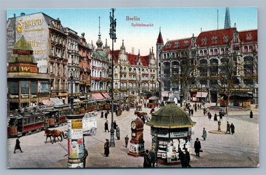 BERLIN GERMANY SPITTELMARKT ANTIQUE POSTCARD