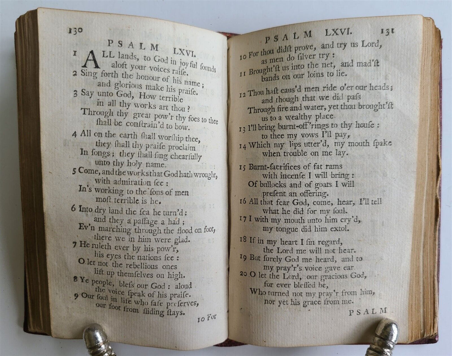 1761 PSALMS of DAVID in METRE antique EDINBURGH bible