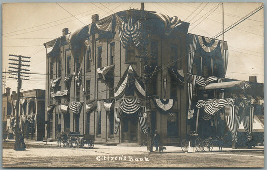 DANSVILLE NY CITIZENS BANK ANTIQUE REAL PHOTO POSTCARD RPPC