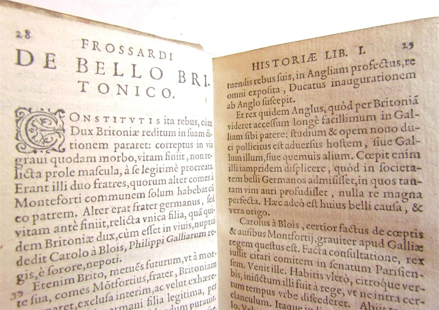 1594 FRENCH HISTORY antique vellum Frossardus In Brevem Historiarum Memorabilium