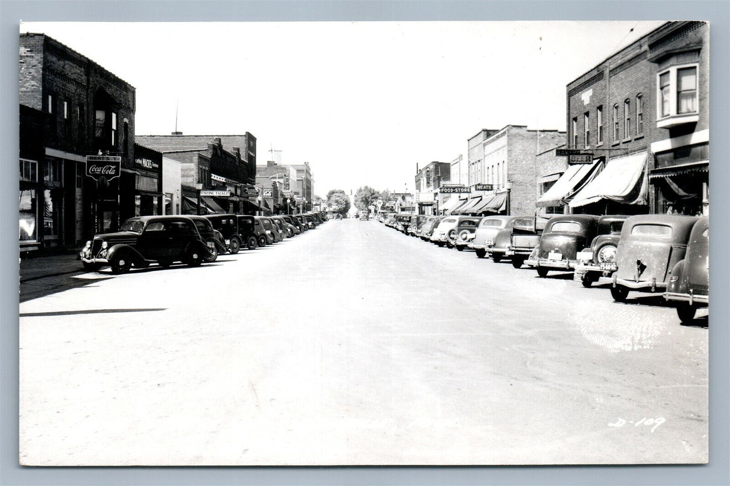 SCOTTVILLE MI MAIN STREET VINTAGE REAL PHOTO POSTCARD RPPC