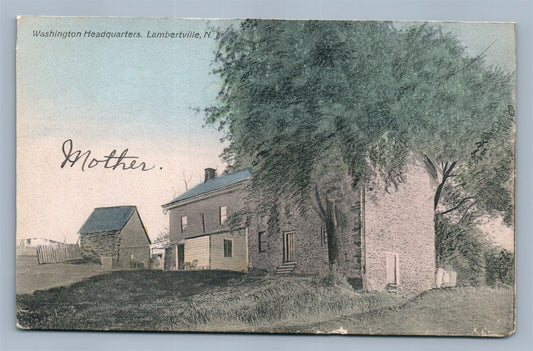 LAMBERTVILLE NJ WASHINGTON'S HEADQUARTERS ANTIQUE POSTCARD