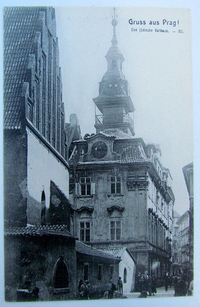 VINTAGE CZECH POSTCARD PRAGUE SYNAGOGUE JUDAICA Jewish