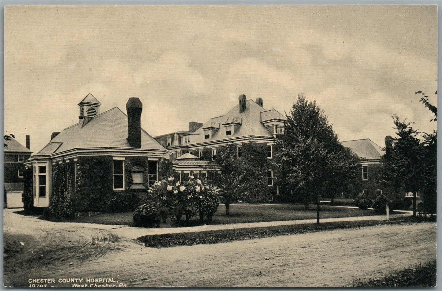 WEST CHESTER PA HOSPITAL ANTIQUE POSTCARD