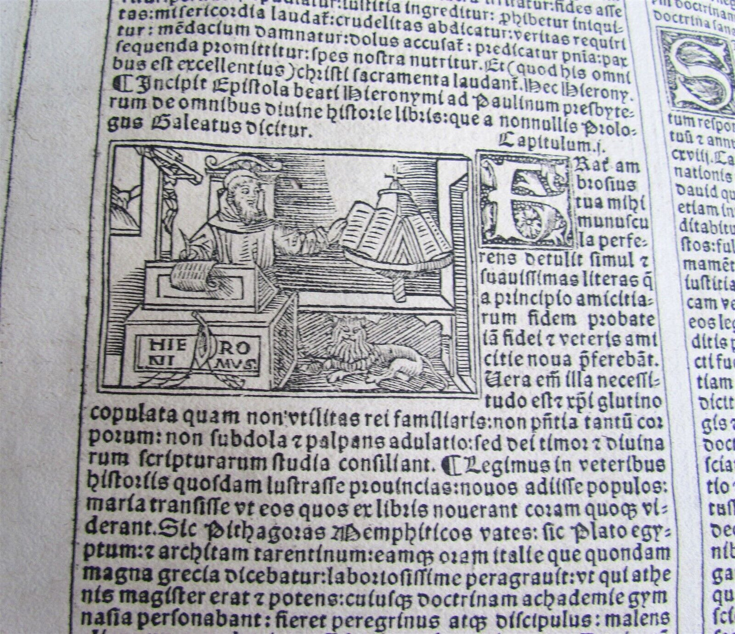 1529 BIBLE ILLUSTRATED LATIN TEXTUS BIBLIE antique FOLIO RARE 16th CENTURY