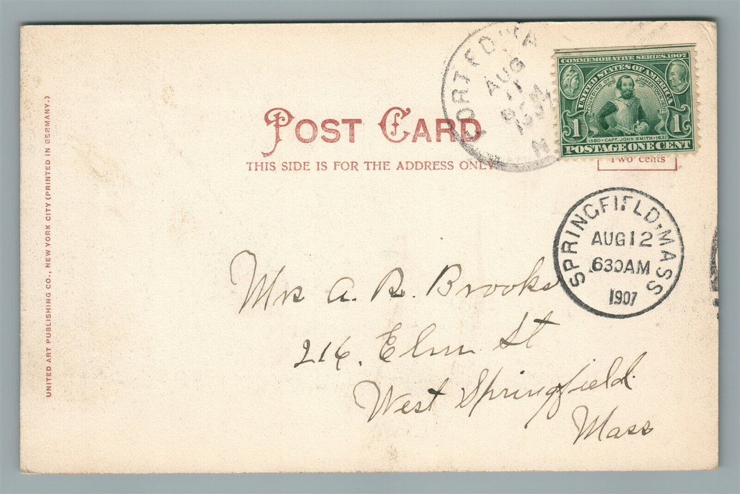 FORT EDWARD NY BROADWAY ANTIQUE POSTCARD