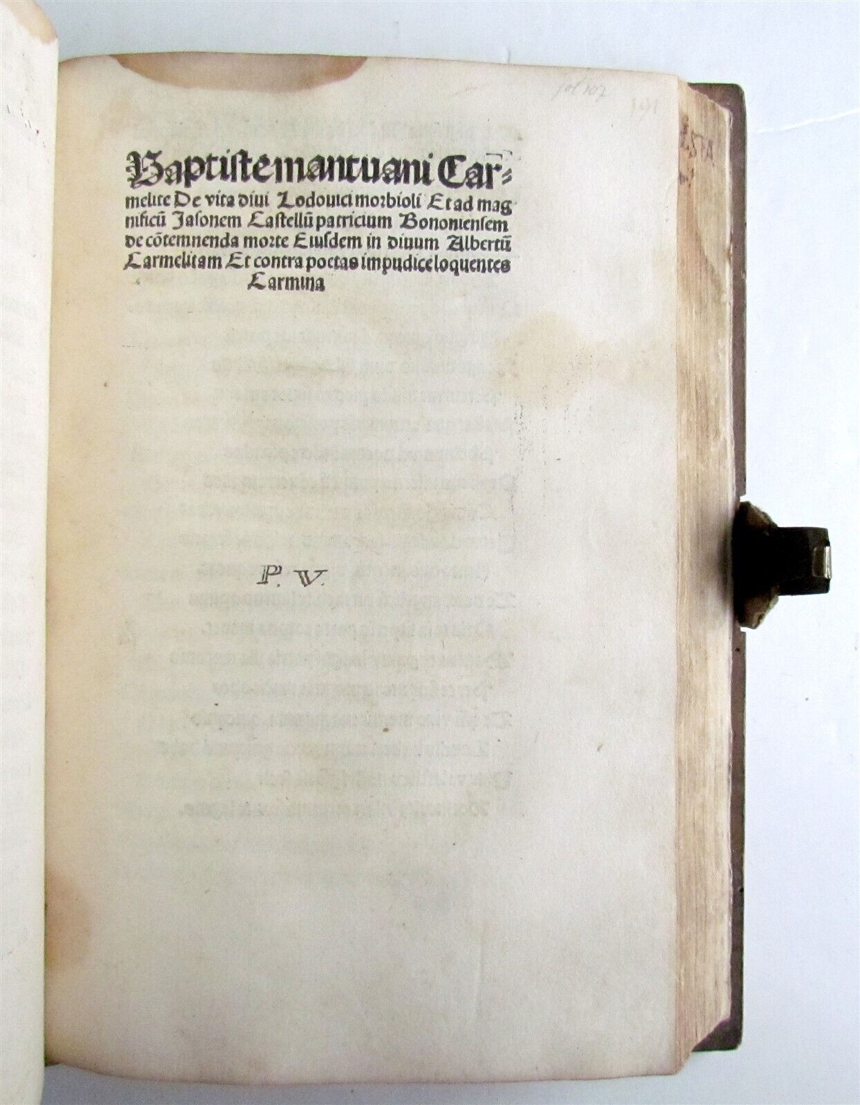 1500 INCUNABULA POETRY by Baptista Mantuanus antique RARE INCUNABLE