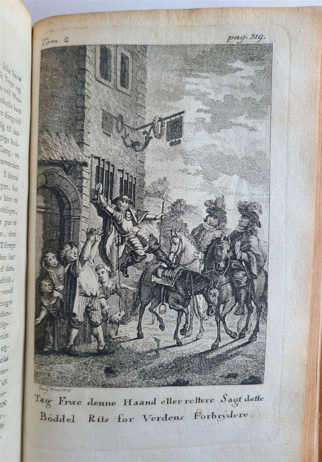 1776-77 4 vols DON QUIXOTE by CERVANTES 1st DANISH ED. antique ILLUSTRATED RARE