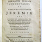 1765 Commentary on Prophet Jeremia by HERMAN VENEMA antique VELLUM BINDING V. I