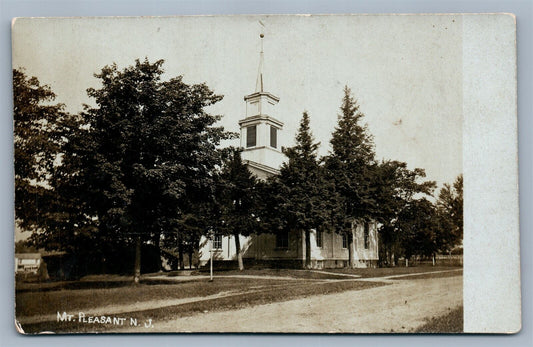 MT.PLEASANT NJ CHURCH ANTIQUE REAL PHOTO POSTCARD RPPC