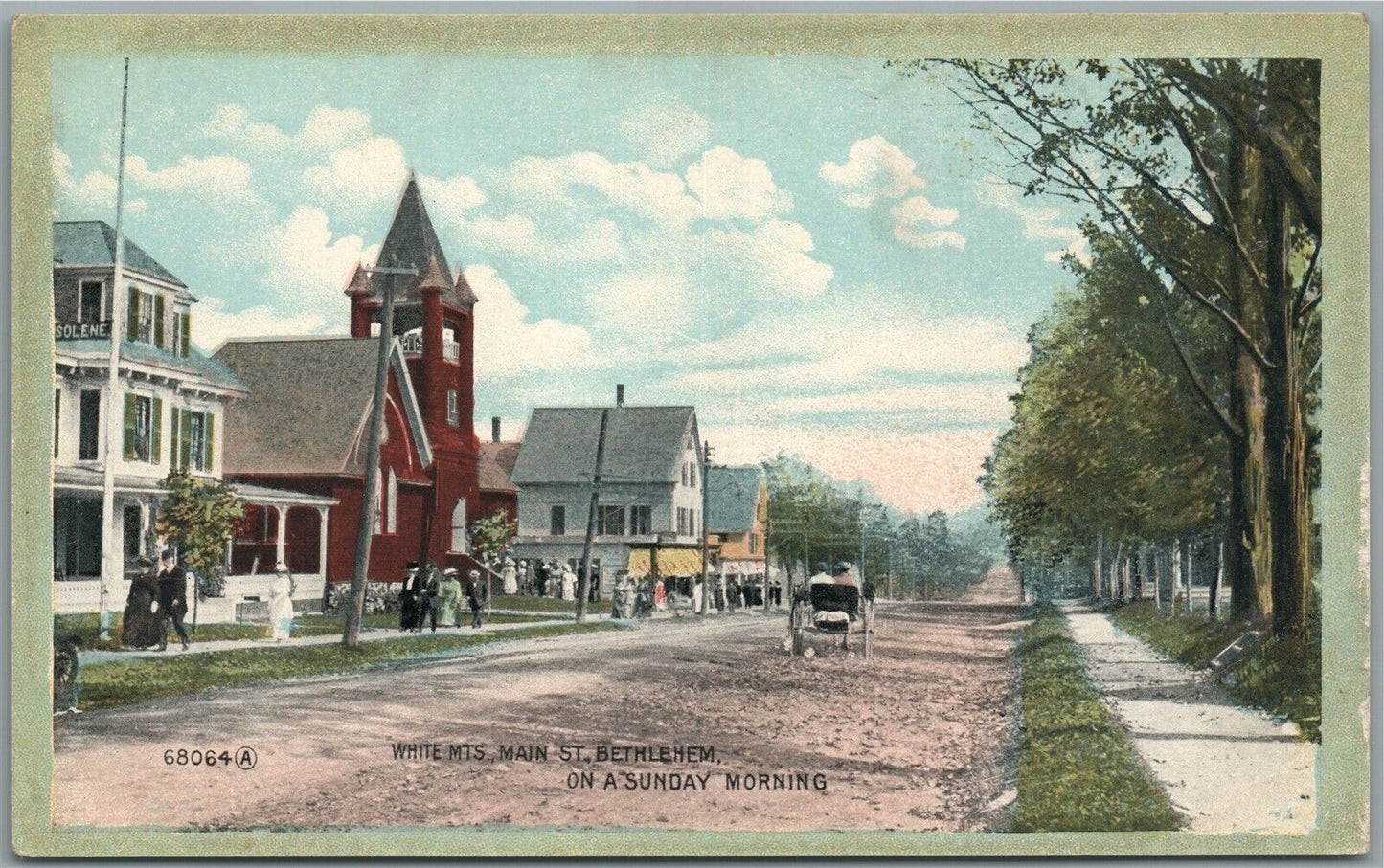 BETHLEHEM PA MAIN STREET ANTIQUE POSTCARD